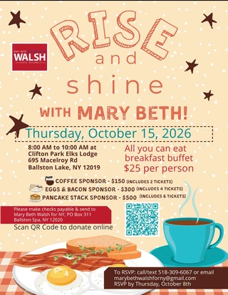 Flyer for Rise and Shine with Mary Beth
